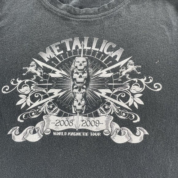 Metallica World Magnetic Tour Tee – Bay Island Sportswear – Black Graphic Shirt - Picture 3 of 11